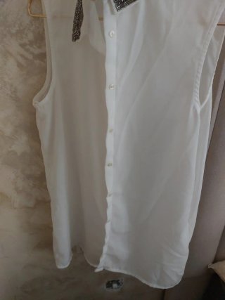 Camisa Mango Blanca sin mangas Talla M