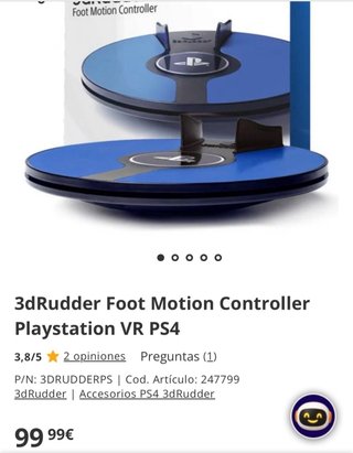 3dRudder PS4 VR Control de Movimiento Pie