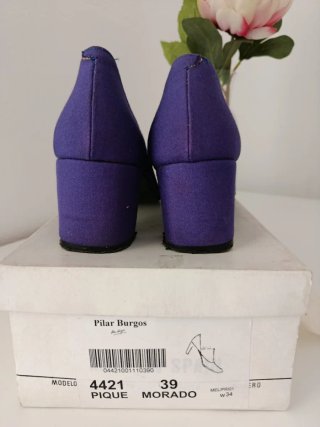 Zapatos Pilar Burgos Talla 39 Morado