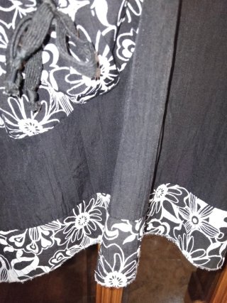 Vestido playero negro con bolsillos