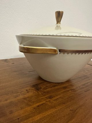 Zuppiera Winterling vintage bordo oro