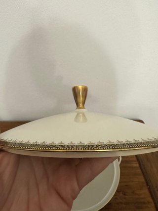 Zuppiera Winterling vintage bordo oro