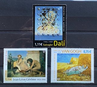 3 Sellos nuevo de Francia 2004 Yvert 3676 y más