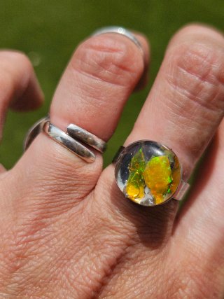 Anillo Ópalo Etíope Multicolor