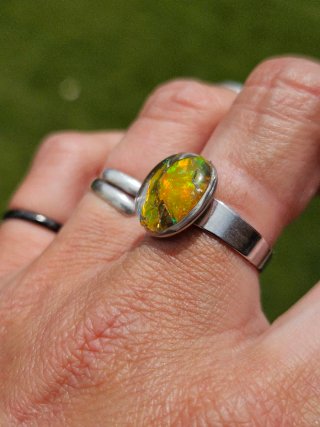 Anillo Ópalo Etíope Multicolor
