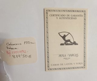 Cabecero de forja negro y dorado