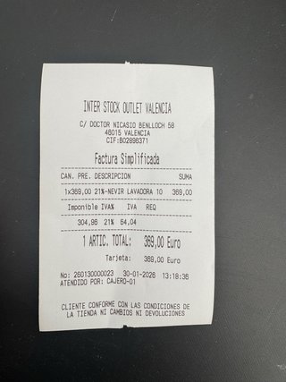 Lavadora Nevir