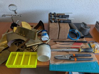 Sassofono e strumenti a fiato, set di strumenti