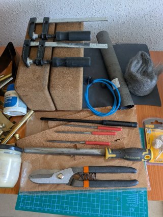 Sassofono e strumenti a fiato, set di strumenti