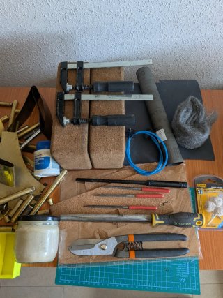 Sassofono e strumenti a fiato, set di strumenti