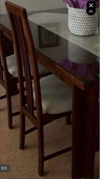 6 Sillas Comedor Madera Tapizadas