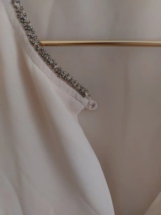Blusa Mango Beige/maquillaje Talla M