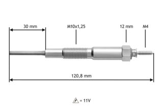 Bujía precalentamiento Valeo D3DM173 11v