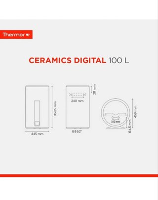 Termo de 100L Eléctrico Ceramics Digital Thermor