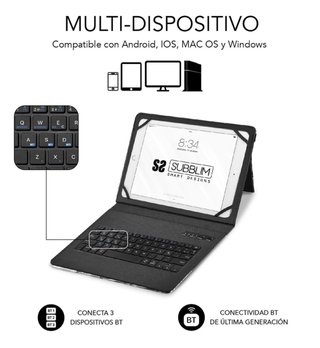 Funda SUBBLIM con Teclado Keytab Pro BT (NUEVA)