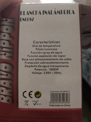 Plancha Inalámbrica  BN6082