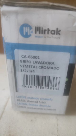 Grifo lavadora cromado