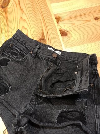 Vaquero corto negro mujer Pull&Bear