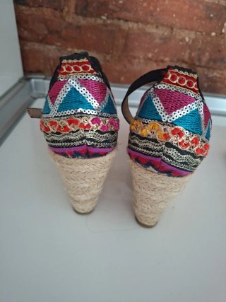 Sandalias esparto EMM SHU t.40 lentejuelas