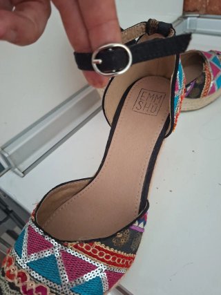 Sandalias esparto EMM SHU t.40 lentejuelas
