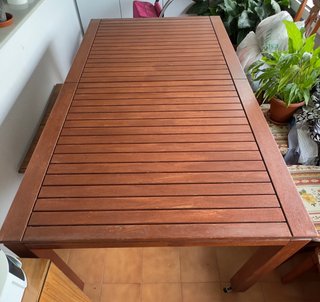 Mesa de teka y sillas