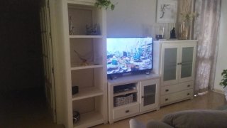 Muebles salón conjunto módulos blancos, muy nuevos