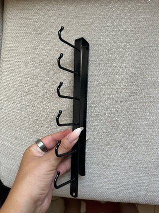 2 colgadores de tazas de metal negro