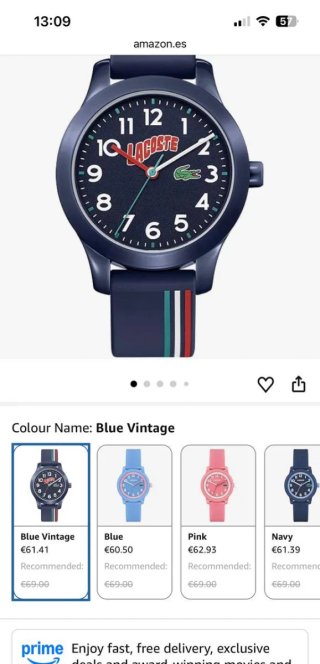 Reloj Lacoste Azul con Tiras Multicolor