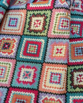 Bolso de tela brocada multicolor