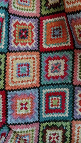 Bolso de tela brocada multicolor