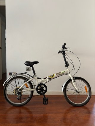 Bicicleta Plegable Blanca