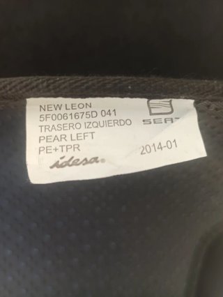 Juego alfombrillas originales del Seat León MK3