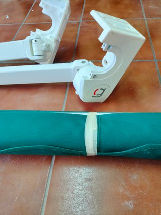 Toldo 2.50x2m verde/blanco