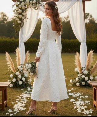 Vestido Novia Brocado Blanco