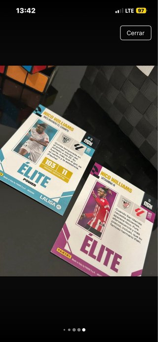 Cartas Nico Williams Elite Power 2024-25
