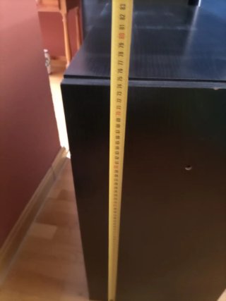 Mueble archivador de madera negro