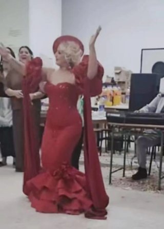 Vestido Flamenca Boda Gitana Rojo