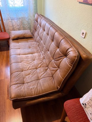 Sofá vintage marrón piel