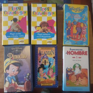 6 Cintas VHS Infantiles Variadas