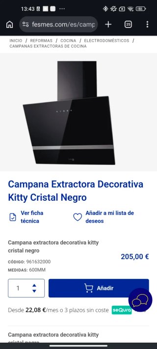 Campana Extractora Turbo Air 60cm