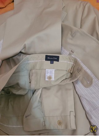 Traje Massimo Dutti Hombre Beige Talla M
