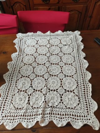 Centrotavola uncinetto écru cotone