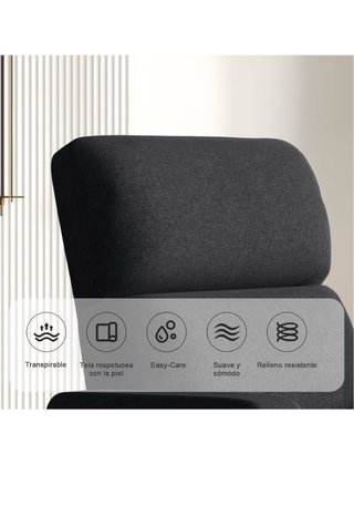 Sillón Relax Eléctrico Tela Gris Oscuro