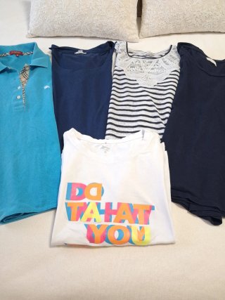 Lote 4 Camisetas T L Burberry y más