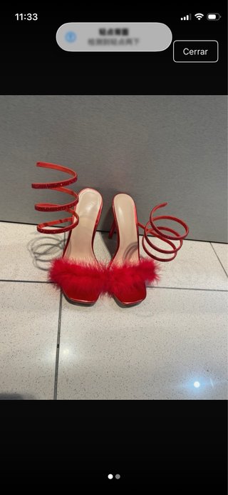 Tacones Fiesta Tira Espiral Brillo