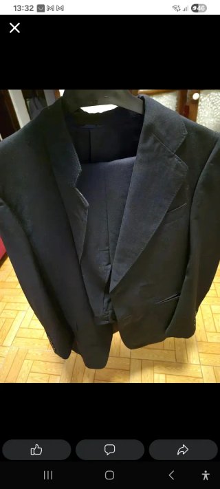 Traje de hombre negro talla L
