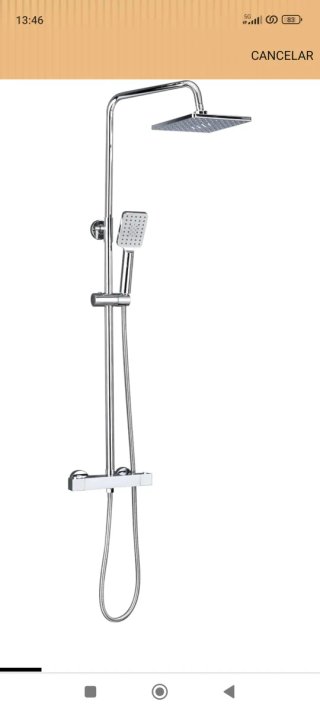 Columna Ducha Termostática Plata