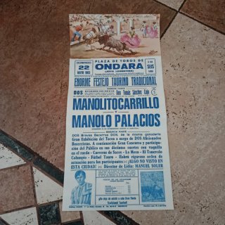 Cartel Toros Ondara 22 Mayo 1983