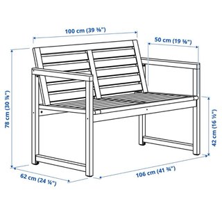 Banco de exterior madera acacia Ikea