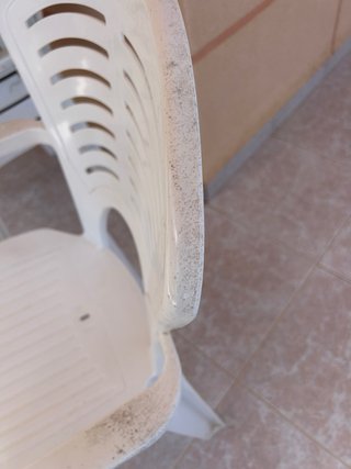6 Sillas de plástico apilables para terraza